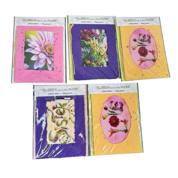 Leanin' Tree Misc Greeting Cards Plant Seeds Plantable Card Lot of 5 - Picture 1 of 13